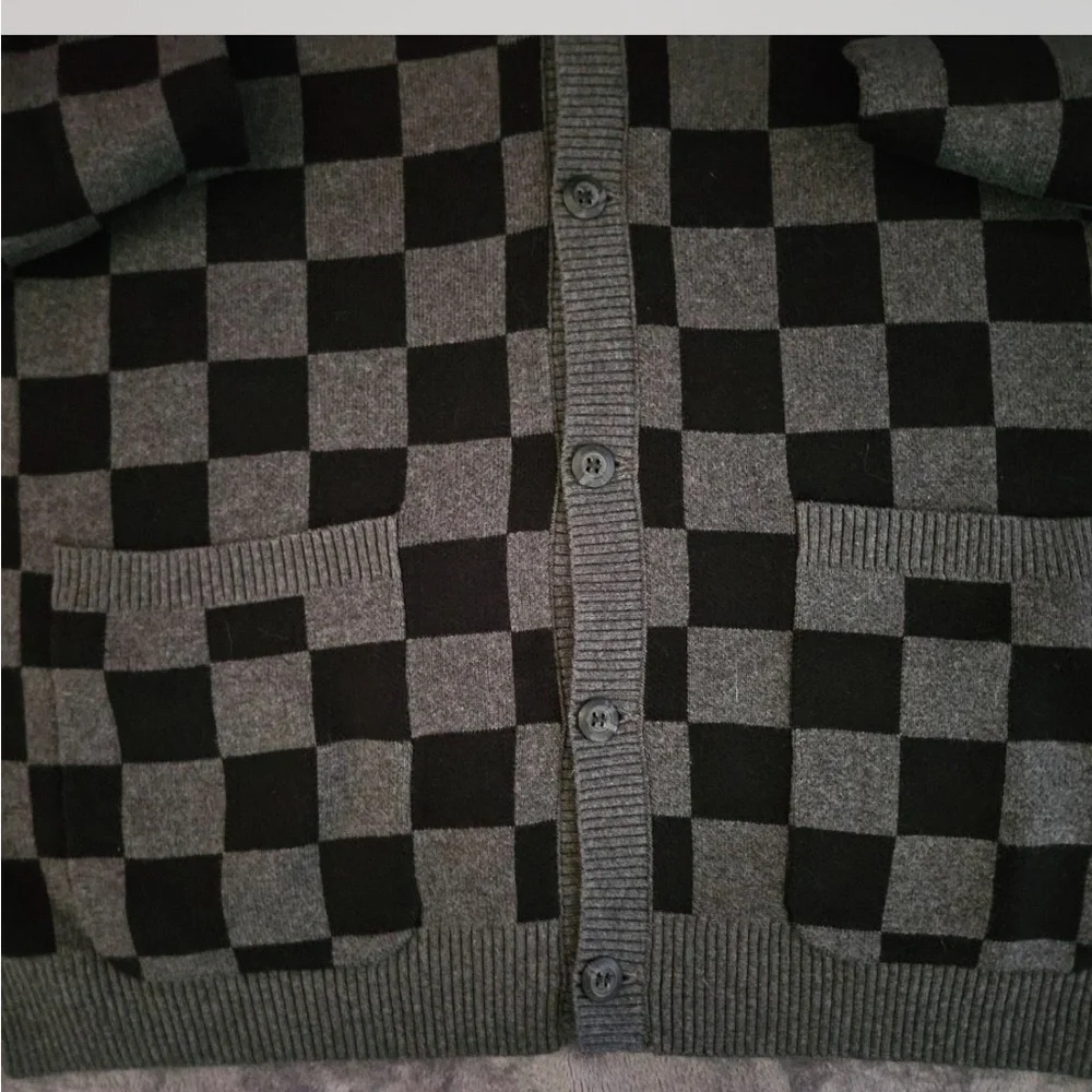 Vans Men's Charcoal Cardigan Sweater - Picture 3 of 3